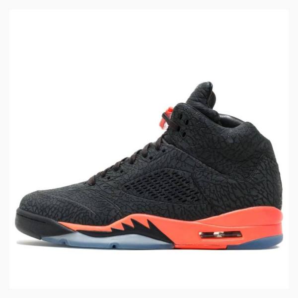 Black / Orange Nike 3LAB5 Infrared Basketball Shoes Men\'s Air Jordan 5 | JD-865SP