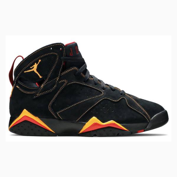 Black / Orange Nike Retro Citrus Basketball Shoes Men's Air Jordan 7 | JD-067RY