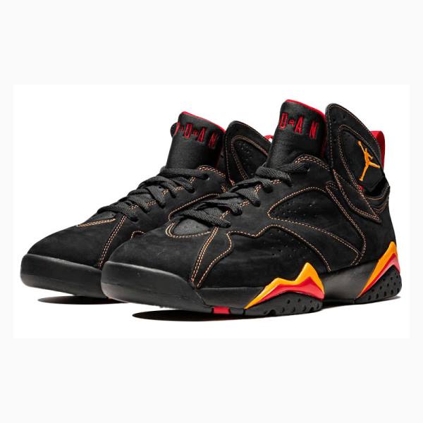 Black / Orange Nike Retro Citrus Basketball Shoes Men's Air Jordan 7 | JD-067RY