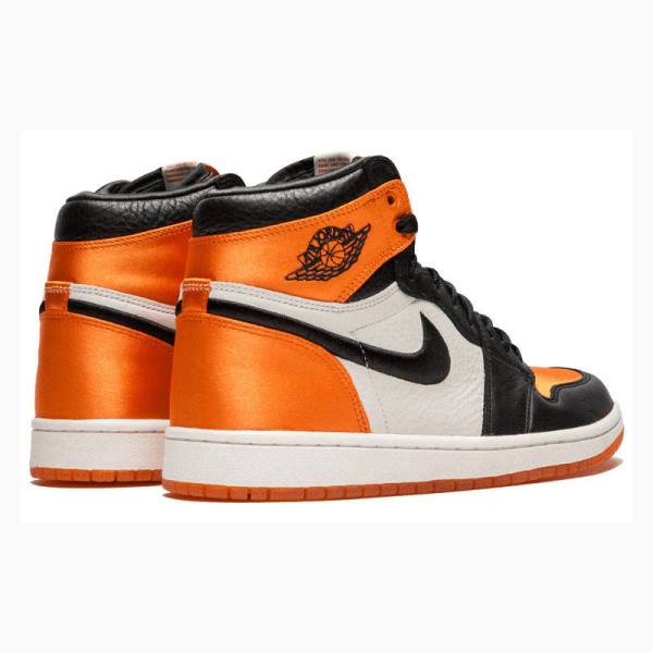 Black / Orange Nike Retro HI OG SL Satin - Shattered Backboard Basketball Shoes Women's Air Jordan 1 | JD-873KZ