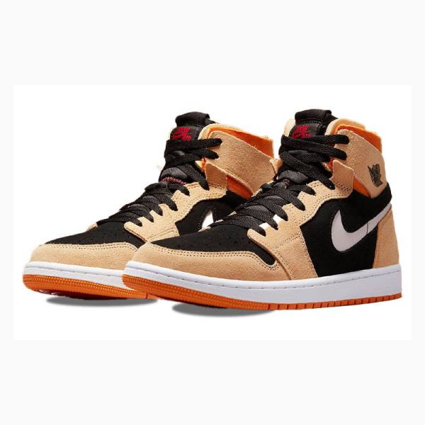 Black / Orange Nike Zoom CMFT Pumpkin Spice Basketball Shoes Men's Air Jordan 1 | JD-829NG