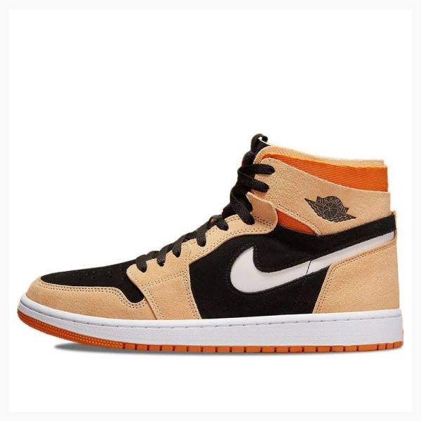 Black / Orange Nike Zoom CMFT Pumpkin Spice Basketball Shoes Men\'s Air Jordan 1 | JD-829NG