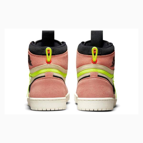 Black / Pink / Green Nike High Switch Peach Basketball Shoes Men's Air Jordan 1 | JD-589NQ