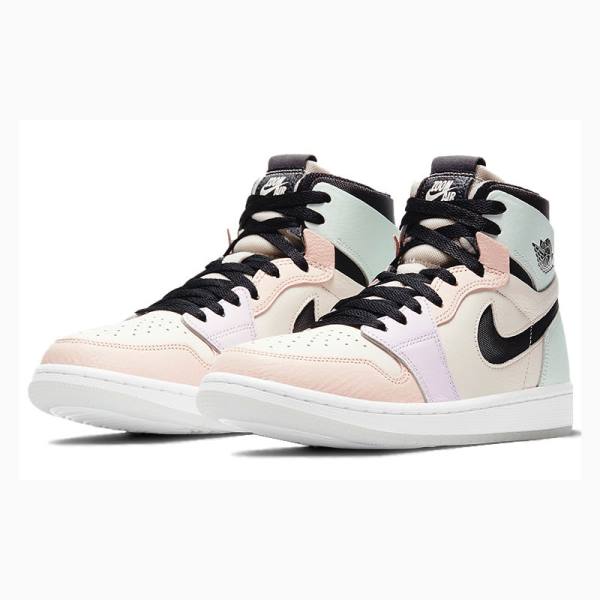 Black / Pink Nike Zoom Air CMFT Light Violet Basketball Shoes Women's Air Jordan 1 | JD-458ZH