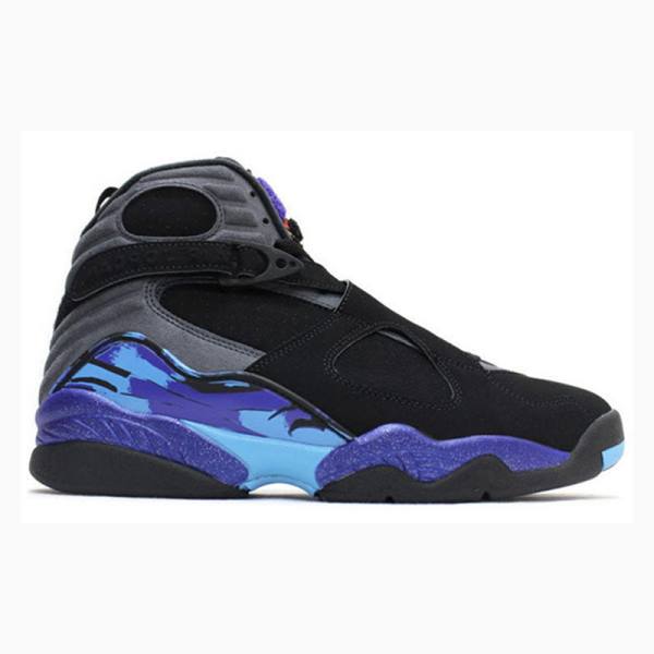 Black / Purple / Blue Nike Retro Aqua Basketball Shoes Men's Air Jordan 8 | JD-703RA