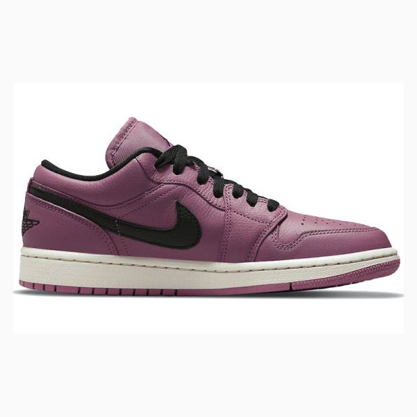 Black / Purple Nike Low Magenta Sneakers Women's Air Jordan 1 | JD-984HB