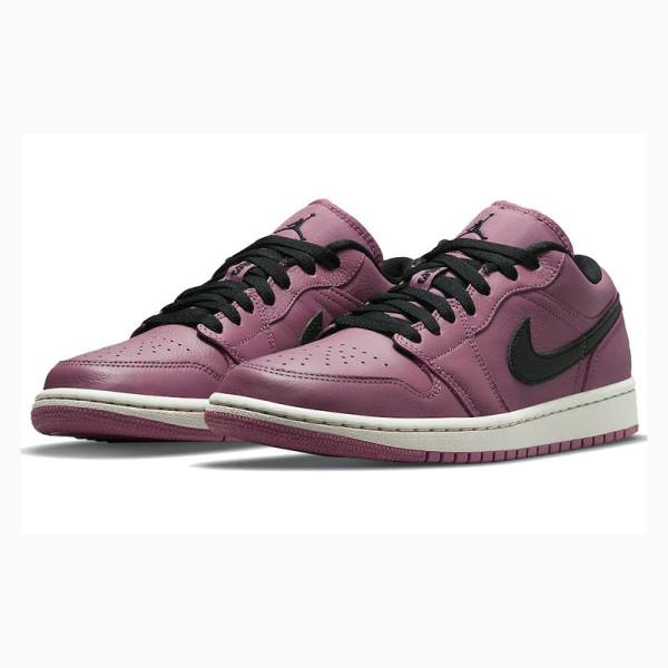 Black / Purple Nike Low Magenta Sneakers Women's Air Jordan 1 | JD-984HB