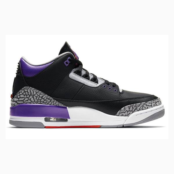 Black / Purple Nike Retro Basketball Shoes Men's Air Jordan 3 | JD-423UC