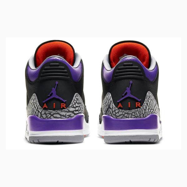 Black / Purple Nike Retro Basketball Shoes Men's Air Jordan 3 | JD-423UC