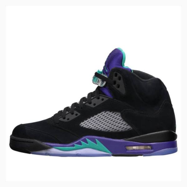 Black / Purple Nike Retro Basketball Shoes Men\'s Air Jordan 5 | JD-902PV