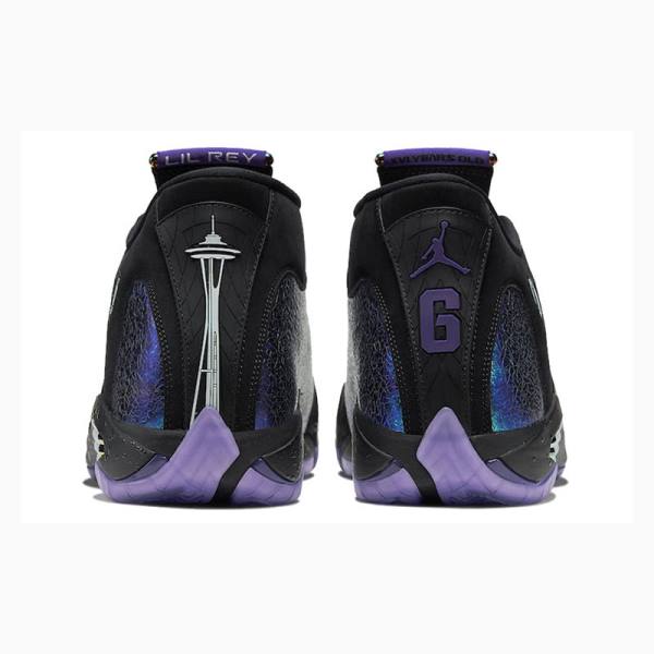 Black / Purple Nike Retro DB 'Doernbecher' 2019 Basketball Shoes Men's Air Jordan 14 | JD-256UF