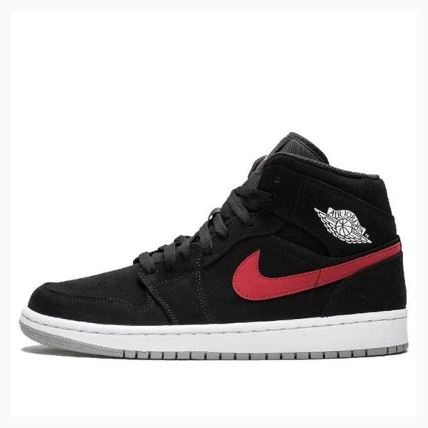 Black / Red / Blue Nike Mid Basketball Shoes Men\'s Air Jordan 1 | JD-958GI