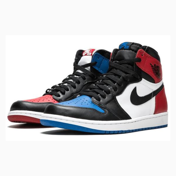 Black / Red / Blue Nike Retro High OG Top 3 Basketball Shoes Men's Air Jordan 1 | JD-746PT