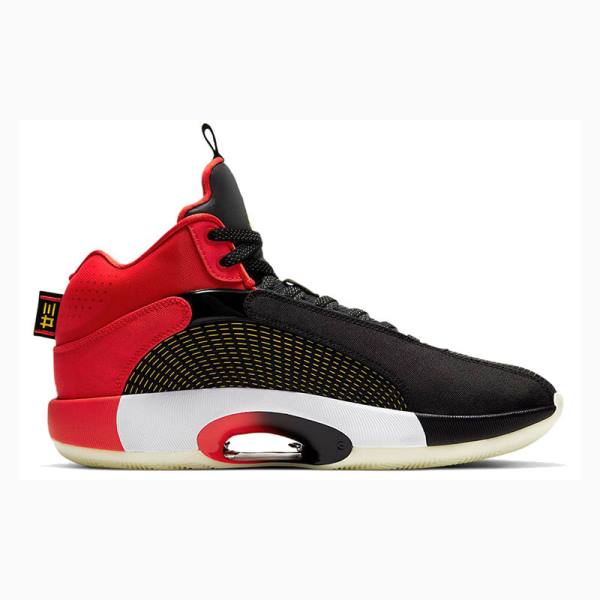 Black / Red Nike Chinese New Year PF Basketball Shoes Men's Air Jordan 35 | JD-903PJ