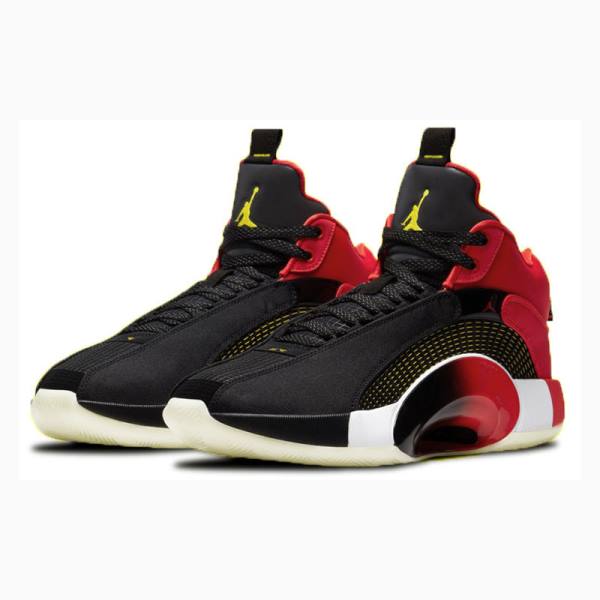 Black / Red Nike Chinese New Year PF Basketball Shoes Men's Air Jordan 35 | JD-903PJ