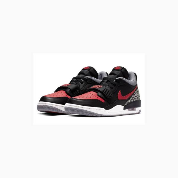 Black / Red Nike Legacy 312 Low Bred Cement Sneakers Men's Air Jordan | JD-318SQ