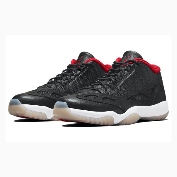 Black / Red Nike Low IE Bred Sneakers Men's Air Jordan 11 | JD-218KE