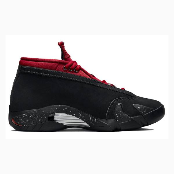 Black / Red Nike Low Red Lipstick Sneakers Women's Air Jordan 14 | JD-846BW