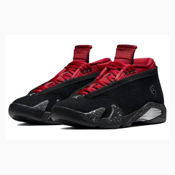 Black / Red Nike Low Red Lipstick Sneakers Women's Air Jordan 14 | JD-846BW