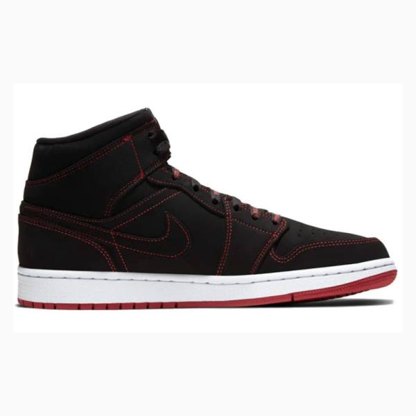 Black / Red Nike Mid Fearless – Gym Basketball Shoes Men's Air Jordan 1 | JD-152CD