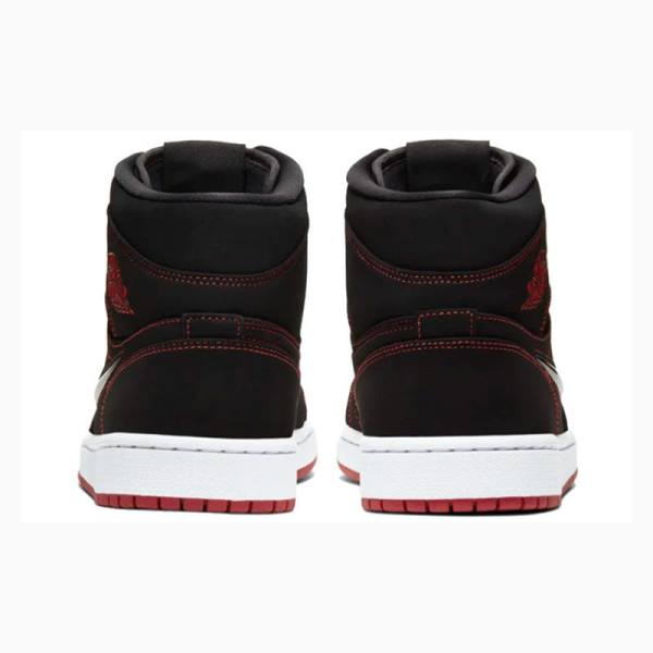 Black / Red Nike Mid Fearless – Gym Basketball Shoes Men's Air Jordan 1 | JD-152CD