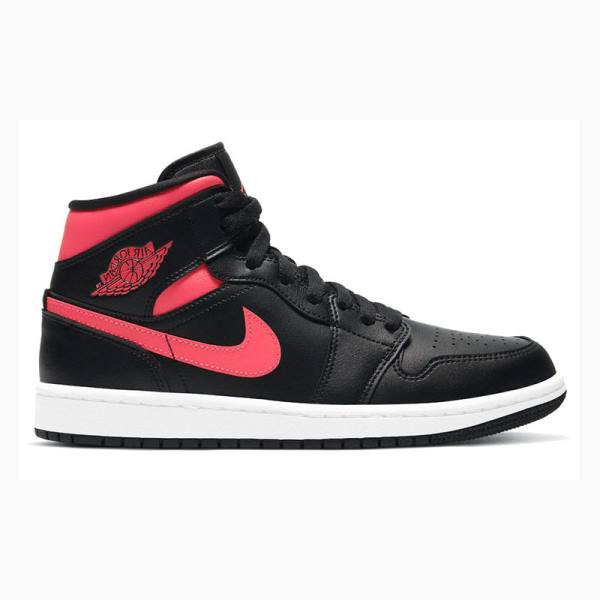 Black / Red Nike Mid Siren Basketball Shoes Women's Air Jordan 1 | JD-275JE