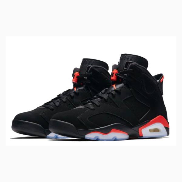 Black / Red Nike Retro Black Infrared Basketball Shoes Men's Air Jordan 6 | JD-017WX