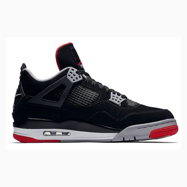 Black / Red Nike Retro Bred Basketball Shoes Men's Air Jordan 4 | JD-345HV