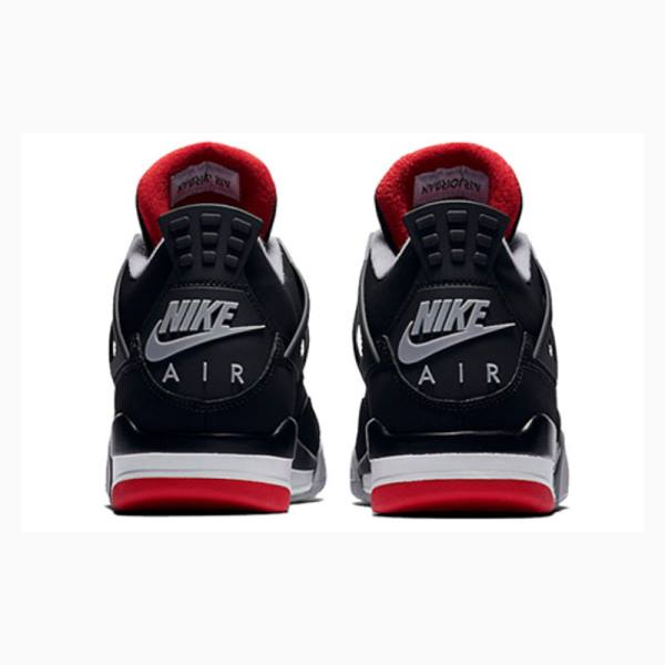 Black / Red Nike Retro Bred Basketball Shoes Men's Air Jordan 4 | JD-345HV