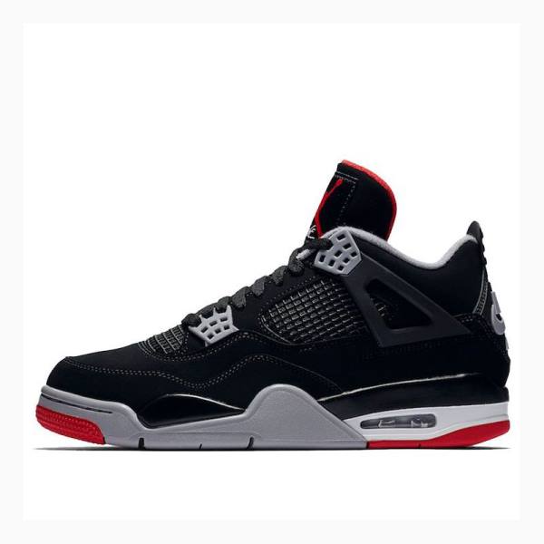 Black / Red Nike Retro Bred Basketball Shoes Men\'s Air Jordan 4 | JD-345HV