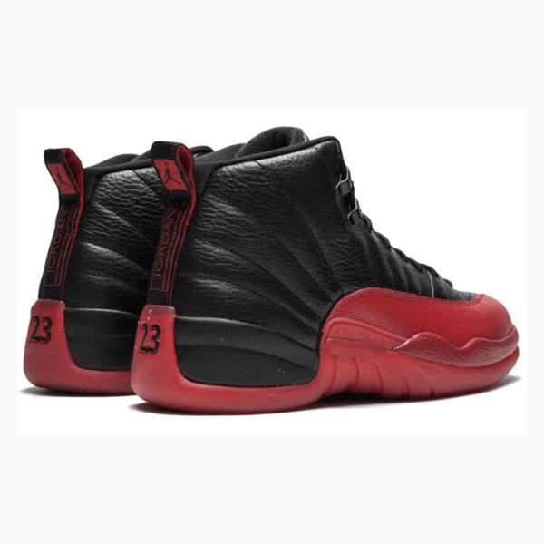 Black / Red Nike Retro Flu Game Basketball Shoes Men's Air Jordan 12 | JD-230ZT