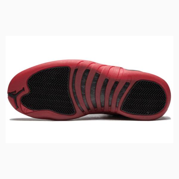 Black / Red Nike Retro Flu Game Basketball Shoes Men's Air Jordan 12 | JD-230ZT