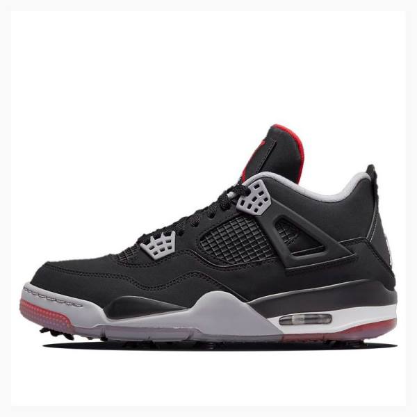 Black / Red Nike Retro Golf Bred Sneakers Men\'s Air Jordan 4 | JD-301XV