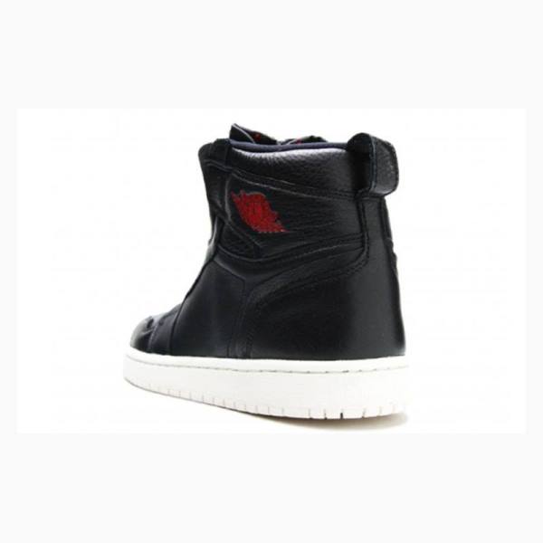 Black / Red Nike Retro High Zip 'Black' Phantom-Gym Basketball Shoes Women's Air Jordan 1 | JD-638IW