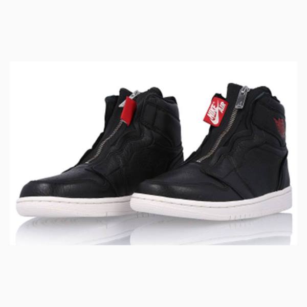 Black / Red Nike Retro High Zip 'Black' Phantom-Gym Basketball Shoes Women's Air Jordan 1 | JD-638IW