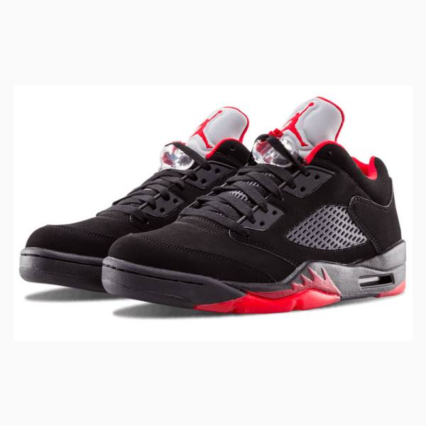 Black / Red Nike Retro Low Alternate 90 Sneakers Men's Air Jordan 5 | JD-461ON