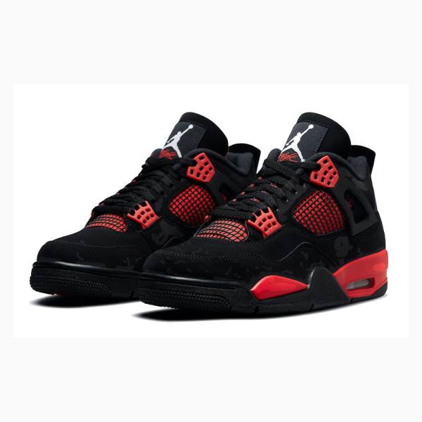 Black / Red Nike Retro Thunder Basketball Shoes Men's Air Jordan 4 | JD-738ZV