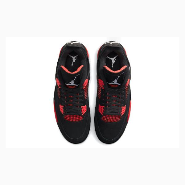 Black / Red Nike Retro Thunder Basketball Shoes Men's Air Jordan 4 | JD-738ZV