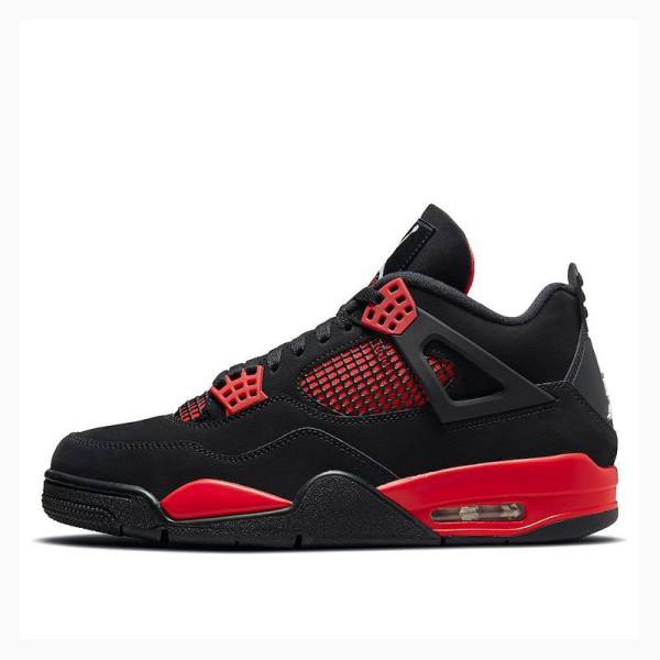 Black / Red Nike Retro Thunder Basketball Shoes Men\'s Air Jordan 4 | JD-738ZV