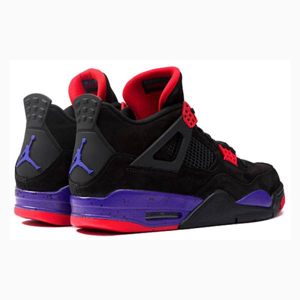 Black / Red / Purple Nike Retro NRG Raptors Basketball Shoes Men's Air Jordan 4 | JD-352EN