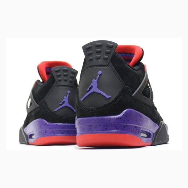 Black / Red / Purple Nike Retro NRG Raptors Basketball Shoes Men's Air Jordan 4 | JD-352EN