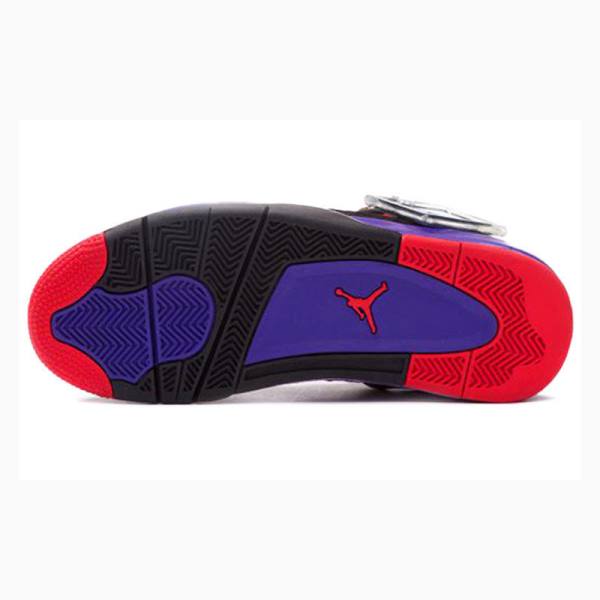 Black / Red / Purple Nike Retro NRG Raptors Basketball Shoes Men's Air Jordan 4 | JD-352EN