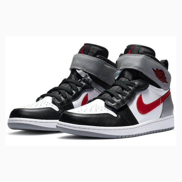 Black / Red / Silver Nike Flyease Particle Basketball Shoes Men's Air Jordan 1 | JD-805TR