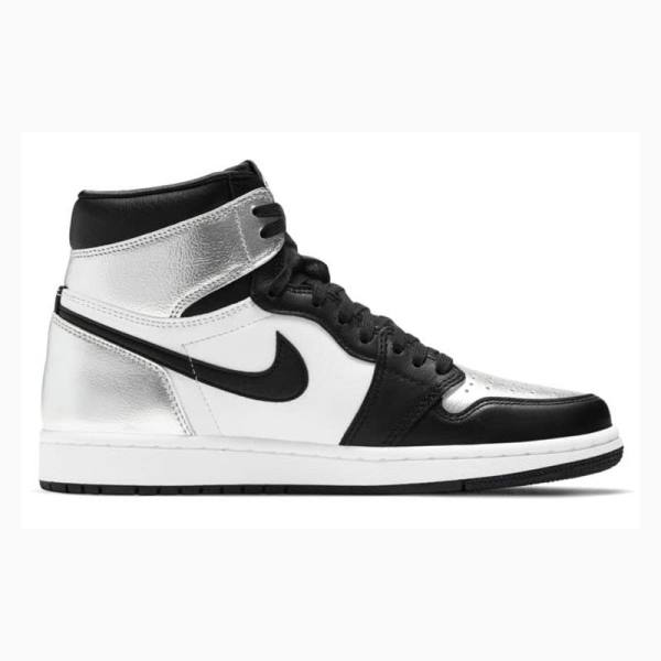 Black / Silver Nike High OG Basketball Shoes Women's Air Jordan 1 | JD-094ME