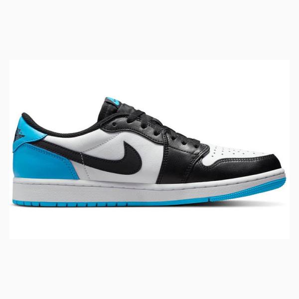 Black / White / Blue Nike Retro Low OG UNC Sneakers Men's Air Jordan 1 | JD-256MF