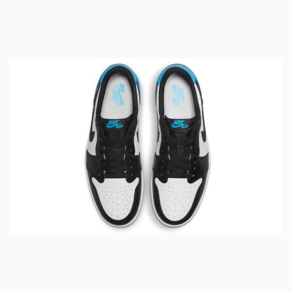 Black / White / Blue Nike Retro Low OG UNC Sneakers Men's Air Jordan 1 | JD-256MF