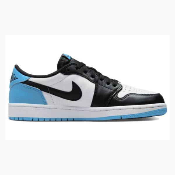 Black / White / Blue Nike Retro Low OG UNC Sneakers Women's Air Jordan 1 | JD-608IC