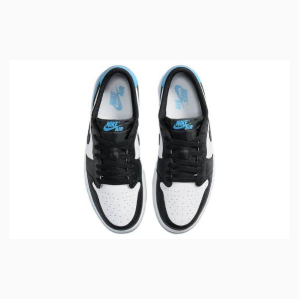 Black / White / Blue Nike Retro Low OG UNC Sneakers Women's Air Jordan 1 | JD-608IC