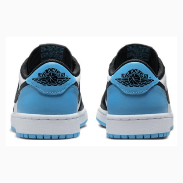 Black / White / Blue Nike Retro Low OG UNC Sneakers Women's Air Jordan 1 | JD-608IC