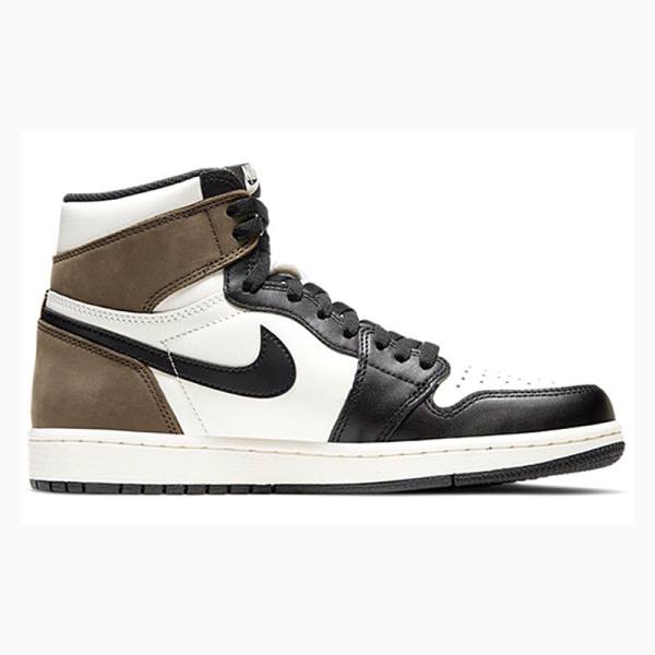 Black / White / Brown Nike Retro High OG Basketball Shoes Men's Air Jordan 1 | JD-968VL